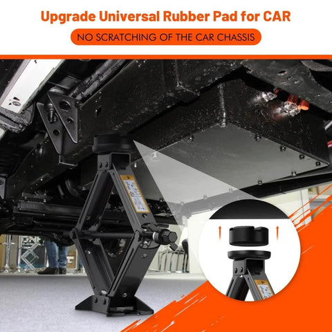 2.5 Ton Universal Scissor Car Jack Kit with Portable Tire Changing System lifts car for roadside tire change