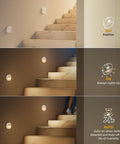 Must Have Rechargeable Motion Sensor Night Light Stick On LED Light USB Powered Dimmable 1 To 20 Lm in staircase settings