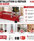 Top Shelf Door Hinge Mortise Jig And Lock Installation Kit For Interior Wood Doors showing red jig for precise routing on wood.