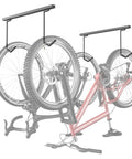 Ceiling Mounted Overhead Bike Rack For Garage Space Saving Storage Hooks That Hold 2 Bikes Horizontally Or 4 Bikes Vertically