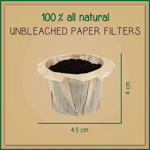 600 Paper Coffee Filters For Keurig Single Serve Pods Unbleached All Natural Brown Disposable Filters For Keurig 1.0 And 2.0 Brewers Compatible With K Cup Pods Keeps Grounds From Slipping For A Clean Smooth Brew