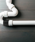 Heavy Duty Silicone Hose Coupler Connector Hydraulic Systems Black Rubber Fitting Durable Easy Install Swap Out Secure Connection angled white pipe joint
