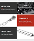 Adjustable Shifter Linkage Kit for Harley Touring Softail Dyna 1986 Through 2017 CNC Machined Gear Shift Rod, chrome billet aluminum