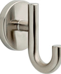 Single Towel Hook In Brilliance Stainless Finish For Bathroom Or Kitchen, modern design, mounted on wall.