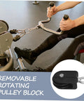 Beefy Heavy Duty Lifting Pulley Wheel Roller for Fitness Gear Silent Rotating Cable Pulley With Easy Install and High Weight Capacity for DIY Home Gym Systems, black pulley block