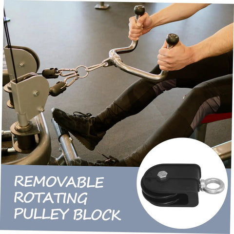 Beefy Heavy Duty Lifting Pulley Wheel Roller for Fitness Gear Silent Rotating Cable Pulley With Easy Install and High Weight Capacity for DIY Home Gym Systems, black pulley block