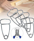 Heavy Duty 5 Piece Miter Clamp Set With Spring Loaded Stainless Steel Pliers Clips For Woodworking Projects Picture Moldings And Trim Work, stainless steel
