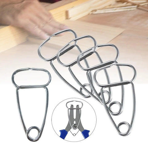 Heavy Duty 5 Piece Miter Clamp Set With Spring Loaded Stainless Steel Pliers Clips For Woodworking Projects Picture Moldings And Trim Work, stainless steel