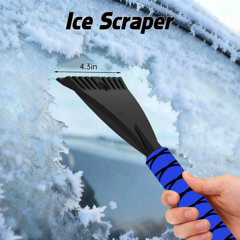 Two In One Snow Brush And Ice Scraper For Cars, 27 Inch Detachable Handle With Ergonomic Foam Grip, scraping ice