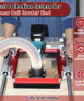 Heavy Duty Router Sled Slide Connector With Killer Dust Control For 20mm Linear Rails and Sbr20uu Scs20uu Slides shown during use.