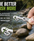 6-In-1 Stainless Steel Fishing Tool Hook Remover With Quick Hook Extraction, Knot Tying, Lead Rolling And Line Handling, Pro-Grade All-In-One Gear For Safe Hands-Free Catch And Release. Hand tying fishing line knot