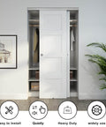 Installed 48 Inch Aluminum Bypass Sliding Door Hardware Kit Includes Two 8 Inch Barn Door Handles Commercial Grade Box Track