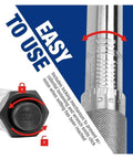Heavy Duty Shop Torque Wrench Set Featuring Adjustable 5 To 100 Ft Lb Range Including Quarter Three Eighth And Half Inch Drives close-up of locking mechanism
