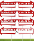 7 Pack Garage Sale Signs With Stakes 16x6 Inch Double Sided Yard Sale Arrows Waterproof Outdoor Signs With 14 Metal Stakes Durable Directional Signs For Curbside Sales And Neighborhood Block Parties. Red arrow signs with stakes