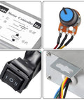 Two Pack DC Motor Speed Controller For Brush Motors, PWM Regulator With Dimmer, Switch, Knob, 9V to 60V Input, 0 to 20A Output parts