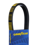 Serpentine Belt 6-Rib 91.5 Inch Length Compatibility For 1981 1982 American Motors Concord Eagle Spirit And 2006 To 2008 Buick Lucerne 1060915 Durable Replacement With Easy Install And Long Lasting Performance. Black EPDM Goodyear serpentine belt in blue packaging