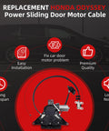 Passenger Side Sliding Door Motor And Cable Repair Kit For Odyssey 2011 Through 2017 3.5L V6 Gas, includes motor and cable