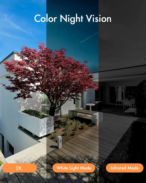 Solar Powered Wireless Outdoor Security Camera Kit With 2K Color Night Vision, Solar Panel, Spotlight, Alarm, AI Detection, And 2-Way Talk For A Truly Wire-Free Home Security System
