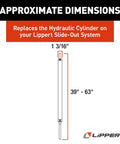 Replacement Hydraulic Cylinder For RV Slide Outs 24 Inch Stroke One And One Half Inch Bore Aluminum Heavy Duty Build diagram