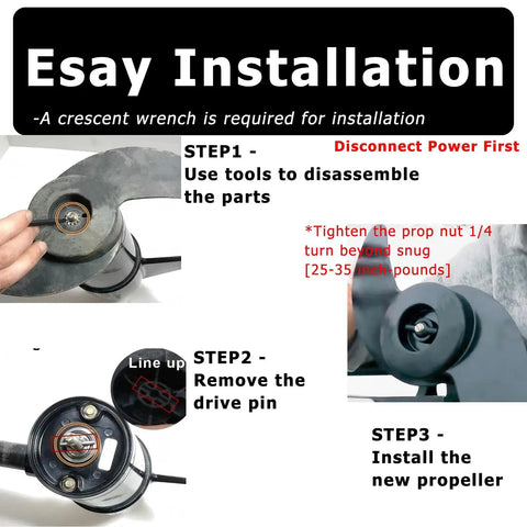 Two Pack Prop Nut Kit Three Eighths Inch MKP-9 For 12V And 24V Minn Kota Trolling Motors Includes Two Prop Nuts, Two Drive Pins, Two Lock Washers, Fits 3-1/4 Inch And 3-5/8 Inch Prop Diameters