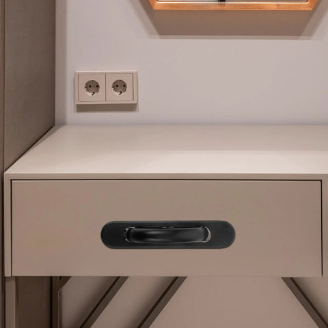 Modern Concealed Cabinet Handles 2 Pack For Kitchen Drawers And Cupboards Hidden Recessed Door Pulls For Sleek Seamless Look And Easy Grip Wardrobe Hardware on kitchen drawer
