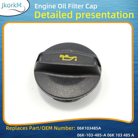 Engine Oil Fill Cap For Volkswagen Vehicles Fits Beetle CC Passat Jetta Tiguan 2.0L 2012-2017 Replaces OEM 06K-103-485-C