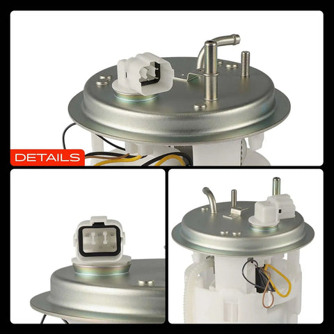 Top Tier Electric Fuel Pump Module Assembly Replacement For Kia Spectra And Spectra5 Gas Engines showing fuel inlet, connector, and assembly details.