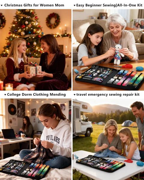 251 Pcs Premium Sewing Supplies Set For Adults Upgraded With Longer Threads And More Spools Travel Ready Emergency And Home Repair Kit For Beginners