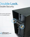 Rock Solid Gaming Console Security Enclosure And Tower Computer Lock Box With Heavy Duty Steel Anti Theft Cabinet keyed double lock design