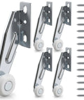 5 Pack Drawer Track Rollers Right Hand Replacement Guides For Dressers And Cabinets, 13/16 Inch Nylon Wheel With Steel Bracket