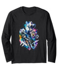 Rad Black Machinist T-Shirt Featuring Vise Gauge Square Tool Design on black long sleeve cotton fabric, ideal for CNC guys.