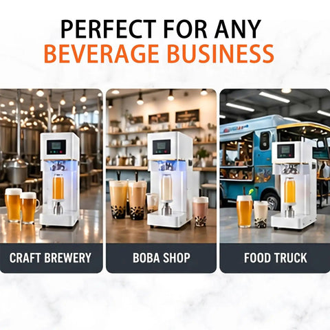 Automatic Can Sealing Machine For Aluminum And PET With 360 Degree Seam Technology in various beverage settings