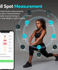 Bluetooth Body Tape Measure With App 60 Inch Retractable Locking Tape For Accurate Body Measurements And Body Fat Tracking with athlete and mobile app display.