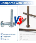 Comparison of 50 Pack 8-32 x 1-1/4 Inch Cabinet Door And Drawer Screws With Phillips Or Slotted Heads Blue Zinc Plated vs others
