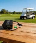 Heavy Duty 1000W Solar Charge Controller Supporting 24V 48V 60V 72V Electric Vehicles With Phosphate Batteries on wooden table.
