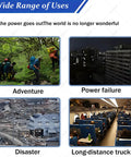 Scenarios for using Portable Hand Crank Emergency Generator For Outdoor Survival On The Go With 150W Dynamo Power USB 5V 3A DC 12V Output 15000 MAh Battery 65Wh Manual Dynamo Power Station For Off Grid Camping And Emergencies: adventure, power failure, disaster, and long-distance travel.