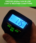Automotive Paint Thickness Gauge For Car Panels, High Resolution Coating Meter From 0 To 59.1 Mils Or 1500 Micrometers, 0.01 Mil Resolution To 0.1 Micrometers, Fe NFe Zn Auto Detection, Auto Calibration, Ideal For Door Hood Roof And Body Panels, handheld display showing 175 µm