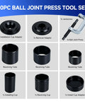 10 Piece Ball Joint Press Kit And Heavy Duty Removal Tool For Easy Auto Repair With Real Deal Forged Steel Build And Black Oxide Adapters
