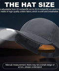 2 Pack LED Baseball Caps With Built In Headlamps Hands Free Light, black cap, adjustable from 22 to 22.8 inches