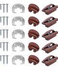 5-Piece Drawer Slides With Metal Backing And Screws For Nightstand And Vanity Cabinets, multiple components on white background