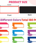 Image showing 180 Piece Magnetic Dry Erase Labels Kit With Reusable Magnetic Name Tags Colorful Border Frames Erasable Magnetic Strips