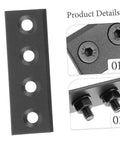 Sturdy Metal Barn Door Track Connector Kit For No Drama Smooth Operation Black Replacement Track Connecting Brace with screws