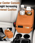 Upgrade Your Center Console With This Ergonomic Car Armrest Cushion Pad Designed For Tesla Cybertruck Featuring Dual Built In Cup Holders.