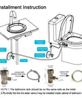Installation guide for Ultra Slim Toilet Bidet Attachment With Warm Water And Cold Water Non Electric Front And Rear Wash
