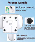 Back of Portable Pet Scale With Tray LCD Digital Weighing Scale Up To 33 Lbs For Small Pets showing battery compartment and anti-slip design.