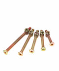 50 Piece 1/4-20 Crib Hardware Replacement Kit With Zinc Plated Hex Socket Cap Screws and Barrel Nuts, different bolt sizes