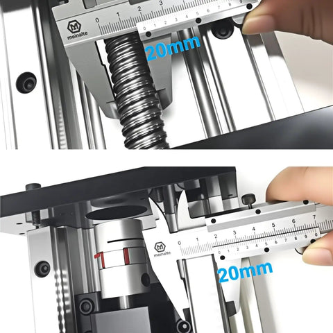 Measuring components of Beefy Heavy Duty Linear Stage With 550 Lb Load Capacity, 2005 Ball Screw, Double Guide Rails, CNC XYZ Axis