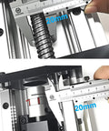 Heavy Duty CNC Linear Stage With 12 Inch Stroke And 300mm Travel 2005 Ballscrew Four Slide Double Rail 550 Lb Load 250 Kg Linear Table For Nema23 57mm And Nema34 86mm Stepper Motors, 20mm ballscrew close-up