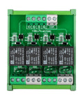 4 Channel Relay Module For Industrial Automation SPDT DIN Rail Mount 24V DC AC Interface Board Gear Up Your Control Power And Protect Key Systems Ideal For PLCs And Microprocessor Projects top view