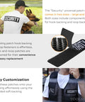 Two Pack Tactical Morale Patch Duo With Rugged Hook And Loop Back For Armed Officers Seeking Bold Double Sided Uniform Visibility That Looks Flat Out Crisp On Every Vest Setup Now patch with hook backing displayed on uniform vest.